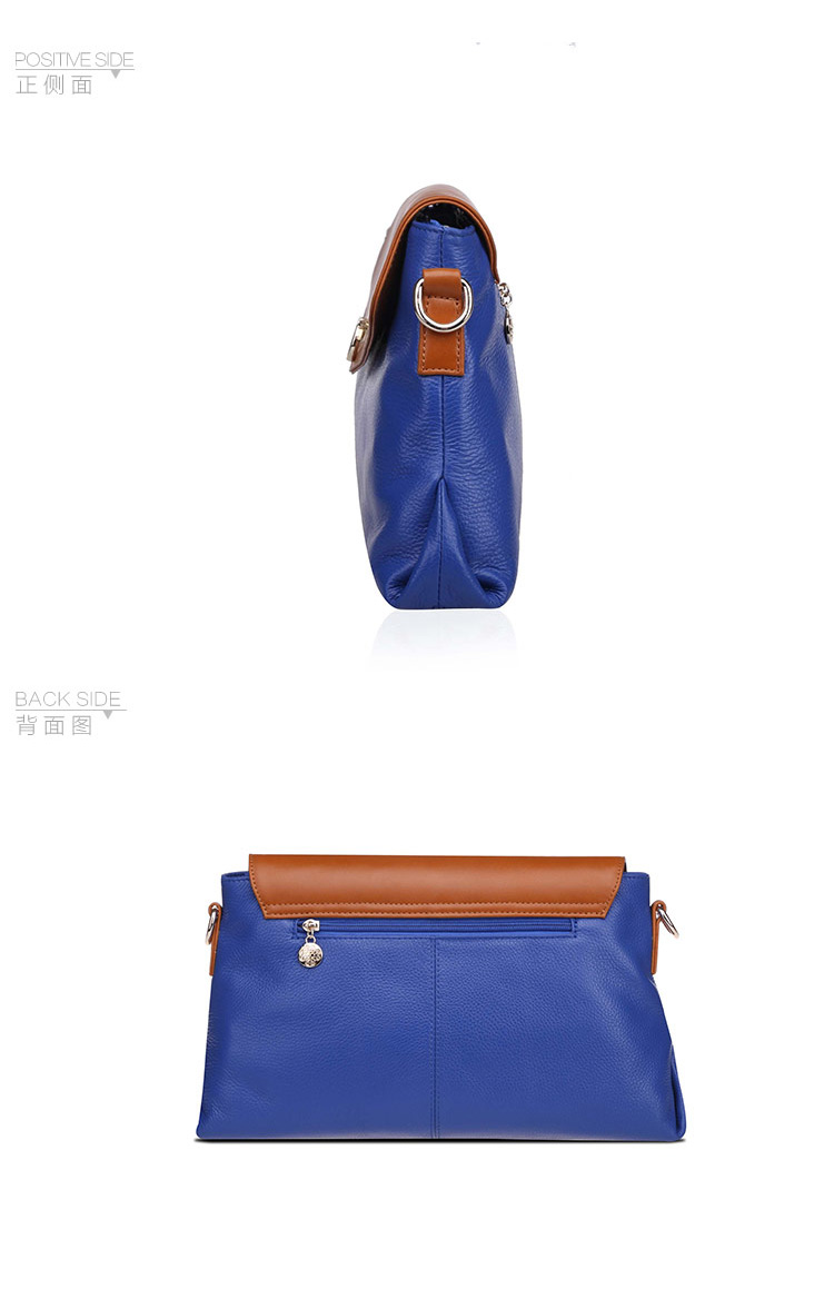 芭迪patty 小巧时尚百搭牛皮饺子女包1ah182291-057蓝色