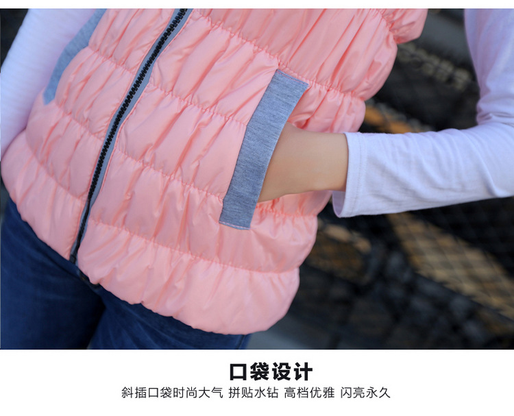 羊致2015年秋装新款马甲背心秋冬女短款时尚羽绒棉马夹坎肩潮JA004_25606 黄色 均码