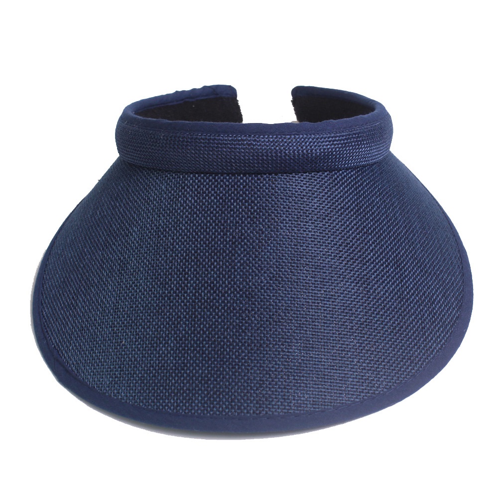 男女士空顶帽遮阳帽 春夏季旅游度假大檐帽子 黑色 成人款