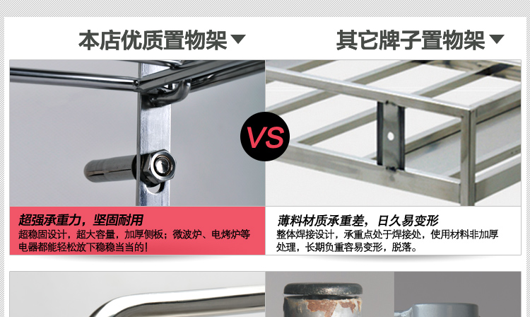 
                                        【京东配送】达派屋 304不锈钢厨房微波炉置物架壁挂烤箱储物架托架挂件挂架                
