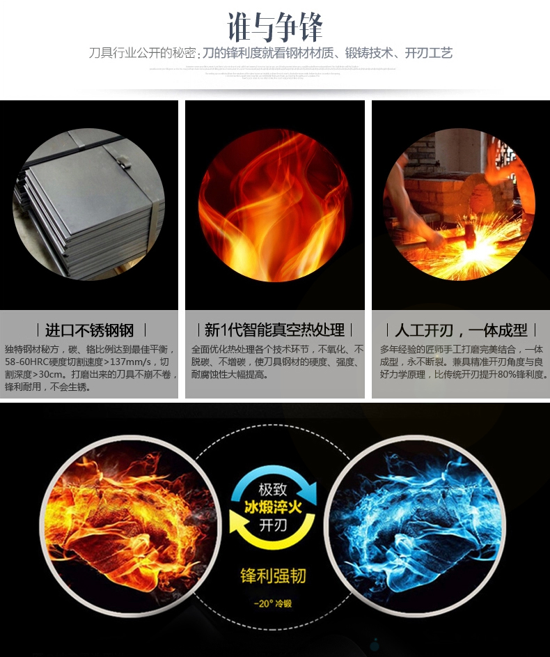 瑞士LUCUKU路卡酷斩骨刀 多功能砍刀高端厨房多用剔骨刀具