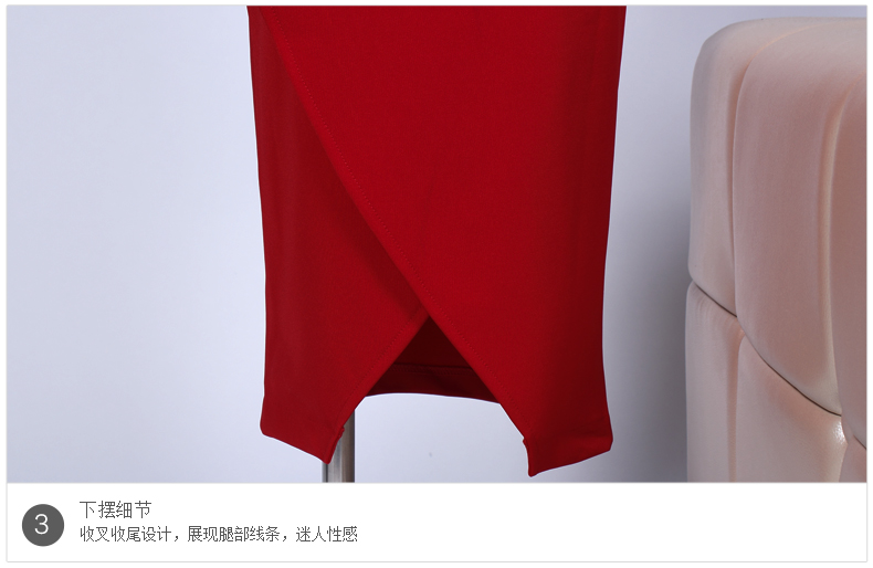 
                                        韩语琳空间秋冬女装性感礼服名媛修身包臀开叉礼服 连衣裙长裙 绿色 M                