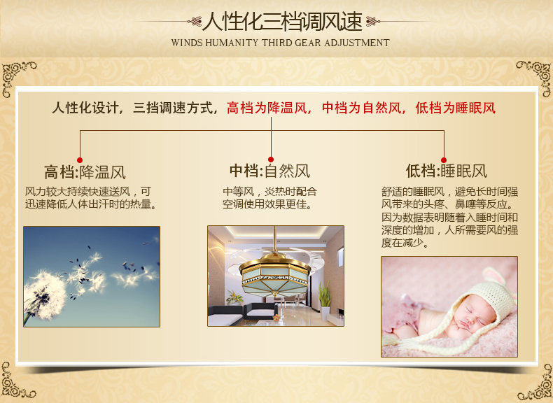 
                                        铜范灯饰全铜欧式带灯吊扇灯餐厅吊灯铜灯客厅卧室风扇灯具 风扇灯 宽45cm高46cm                
