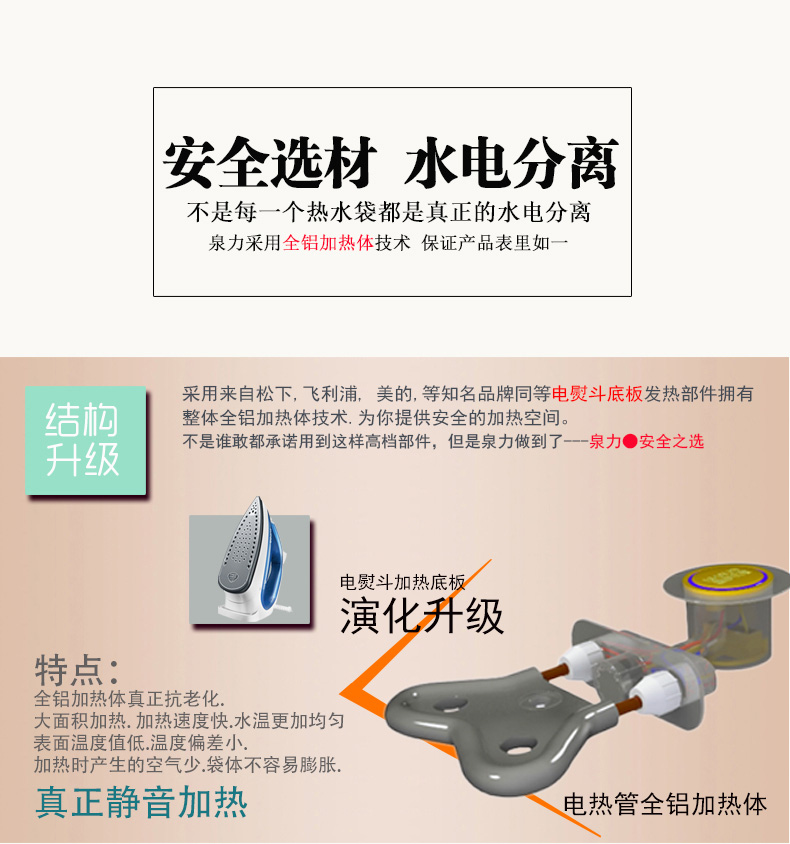 泉力可爱卡通毛绒电热水袋暖手宝电暖宝宝 充电防爆电热袋电热宝电暖袋暖脚袋暖腰宝已注水双插手 灰色-可爱猫咪
