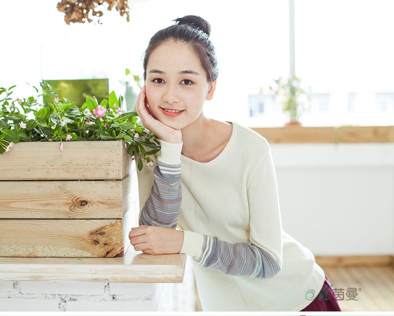 
                                        茵曼秋装简约袖身民族针织衫提花圆领长袖毛衣女【85313$20498】 花灰色 M                