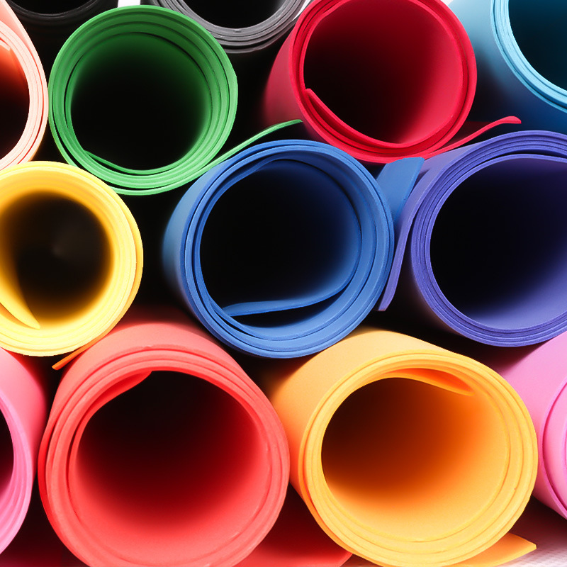 海绵纸24色 49*49cm海绵纸泡沫纸手工纸压花纸 手工diy材料 彩色1mm