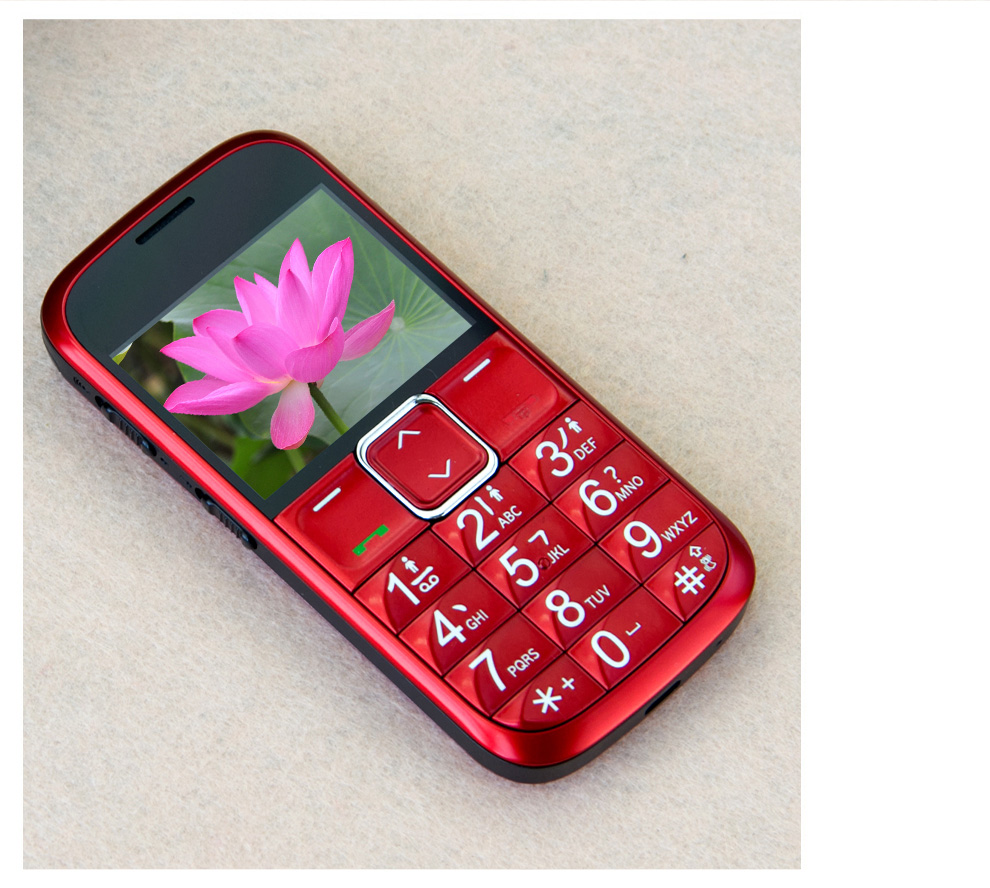 中兴（ZTE）L530G 移动/联通2G 直板键盘老人手机 红色