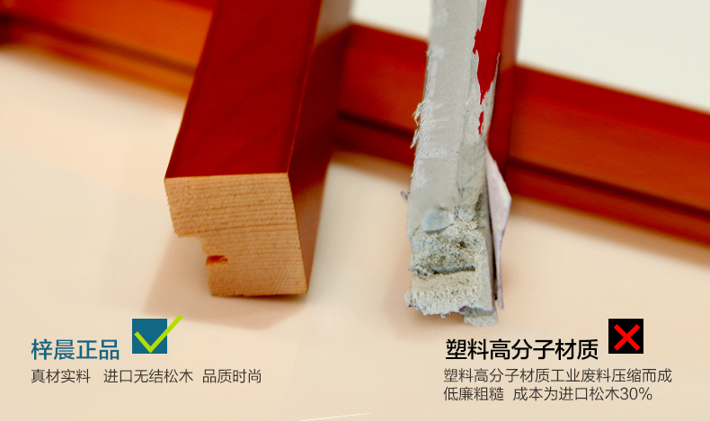 梓晨 实木照片墙 时尚创意相片墙 13框灵动相框组合HD-562 黑白原胡混搭
