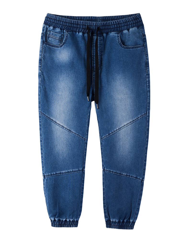 reshake华菲型格 2018秋新品潮流宽松版型小脚牛仔裤 靛蓝 38