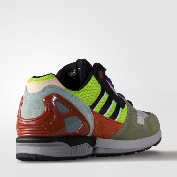 adidas 阿迪达斯 三叶草 男女 zx8000 经典鞋 半荧光绿 b24862 如图