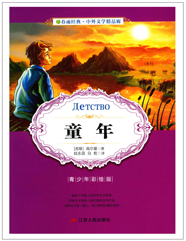 《正版书籍 g05春雨经典 中外文学童年 青少年彩绘版 高尔基 著