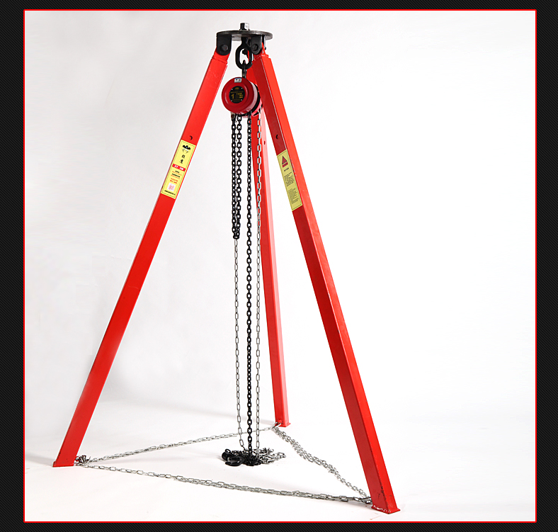 起重伸缩式手拉葫芦倒链三角支架 三脚架 手动倒链配件吊架 1吨3米 2