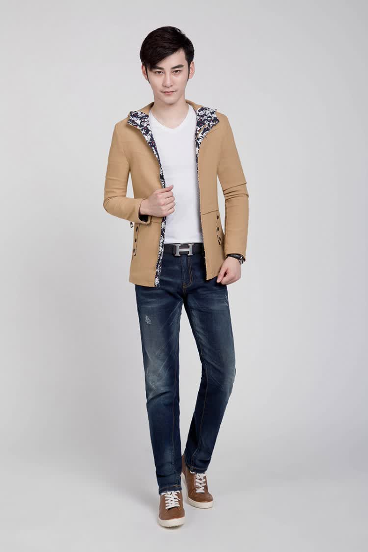 曼特丹奴曼特丹奴2015外贸男士新款韩版休闲春秋男装薄外套装外套时尚