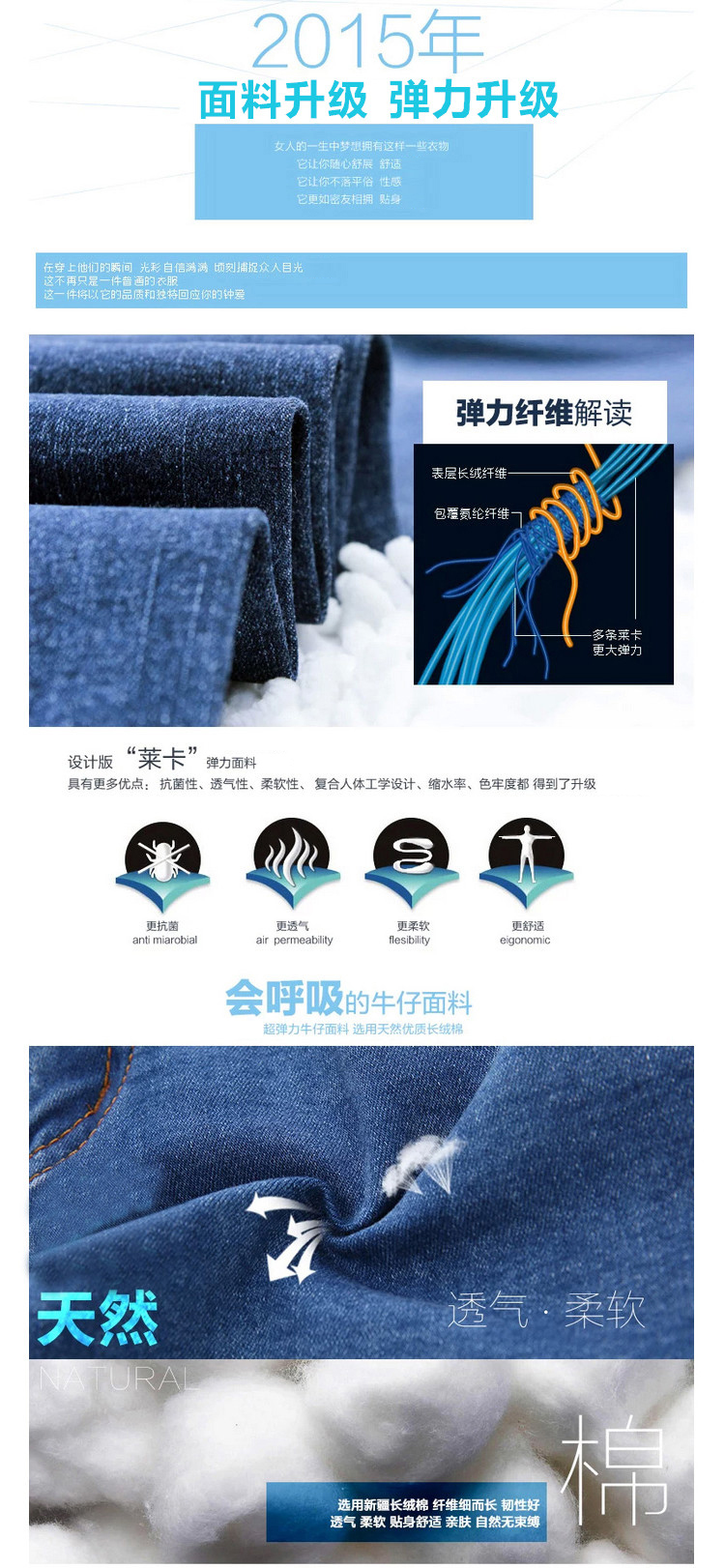 
                                        南极人新款加绒牛仔裤女小脚休闲铅笔裤韩版弹力2018秋冬新款牛仔长裤子008 深蓝不加绒 28码                