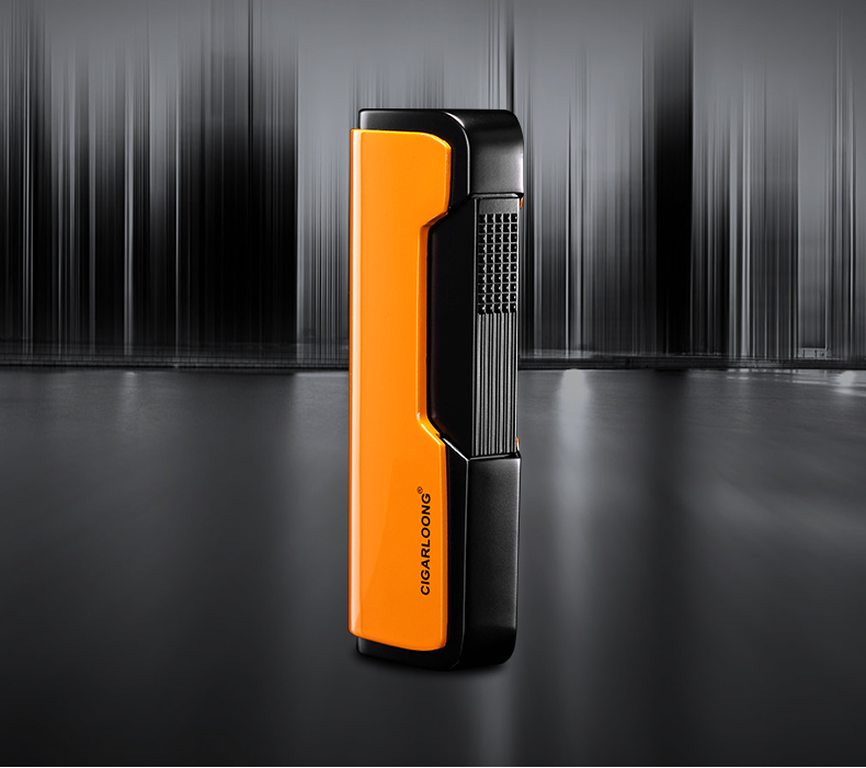 茄龙cigarloong雪茄打火机防风直冲便携式雪茄电子点烟器礼盒装雅黑