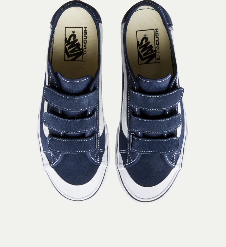 vans范斯 运动休闲系列 运动鞋 低帮男女魔术贴深蓝色官方 vn0a3qy1