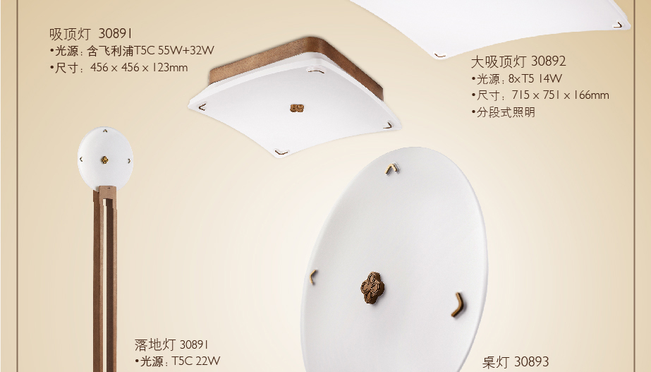 飞利浦中式台灯 卧室床头学生护眼创意复古台灯 盘韵不含光源 灯具灯饰照明 不含光源