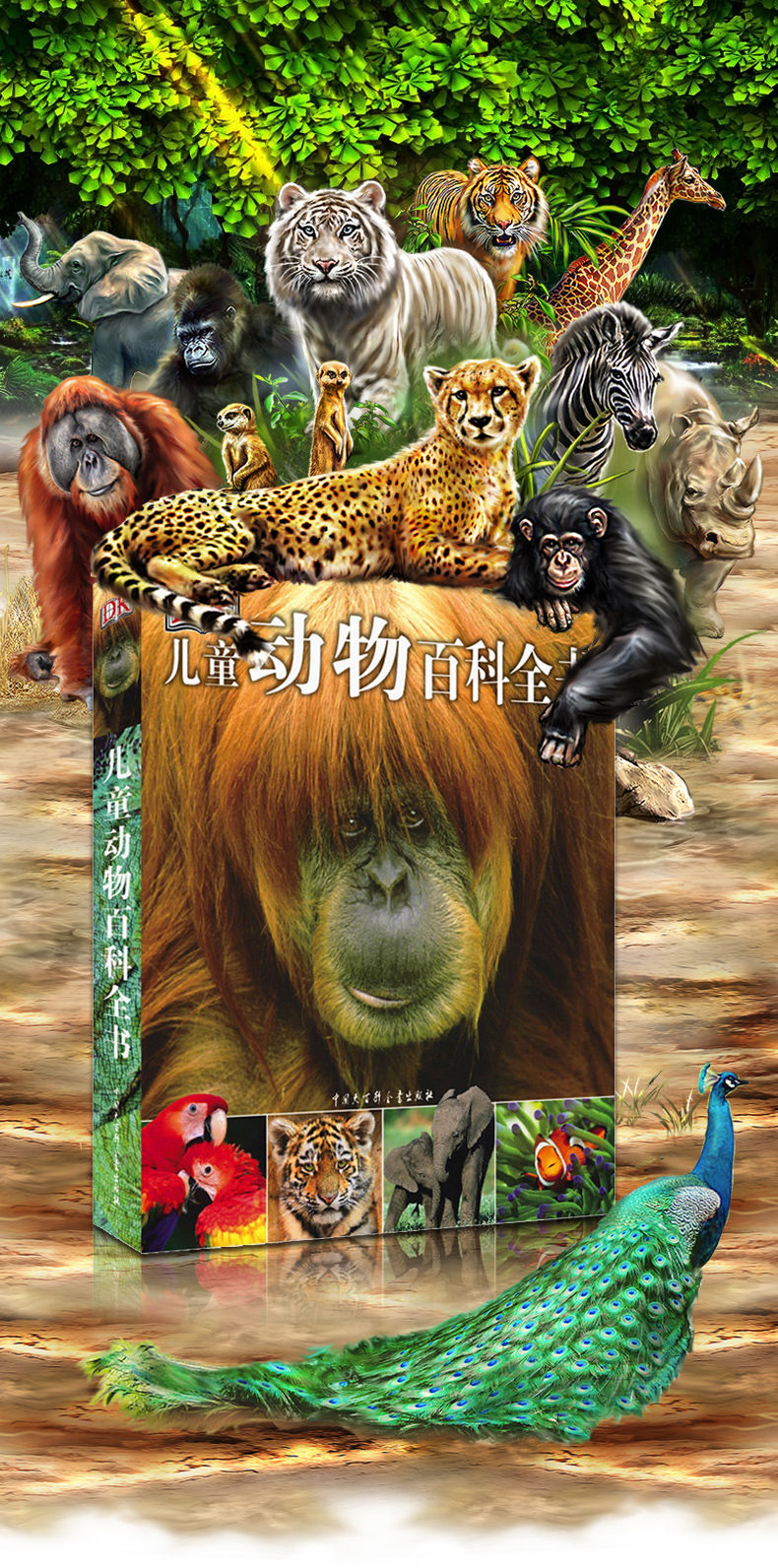 dk儿童动物大百科全书精装彩图版61014岁儿童动物书籍动物大世界百科