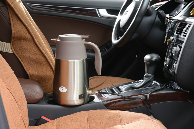 车载烧水壶12v24v通用电热烧水杯汽车大容量100度多功能加热水壶 东风