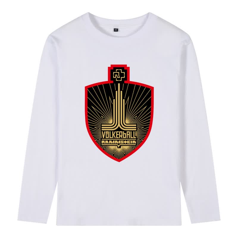 魅星紫德国战车rammstein摇滚乐队衣服t恤长袖圆领打底衫 白色5 3xl