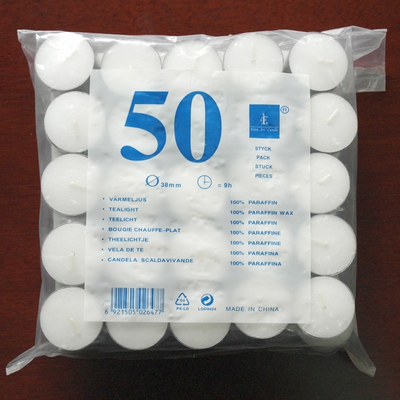 
                                        无烟蜡烛 压制蜡烛 烛光晚餐可用 浪漫氛围蜡烛 茶蜡烛50个燃烧8小时23克                
