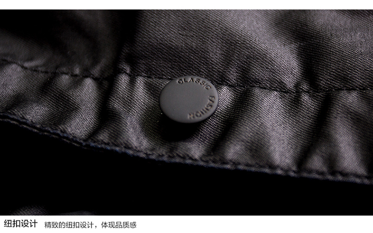 CKBE秋季女士短款牛仔上衣个性单排扣涂层纯黑色长袖修身韩版牛仔外套女ck7566603 黑色 M