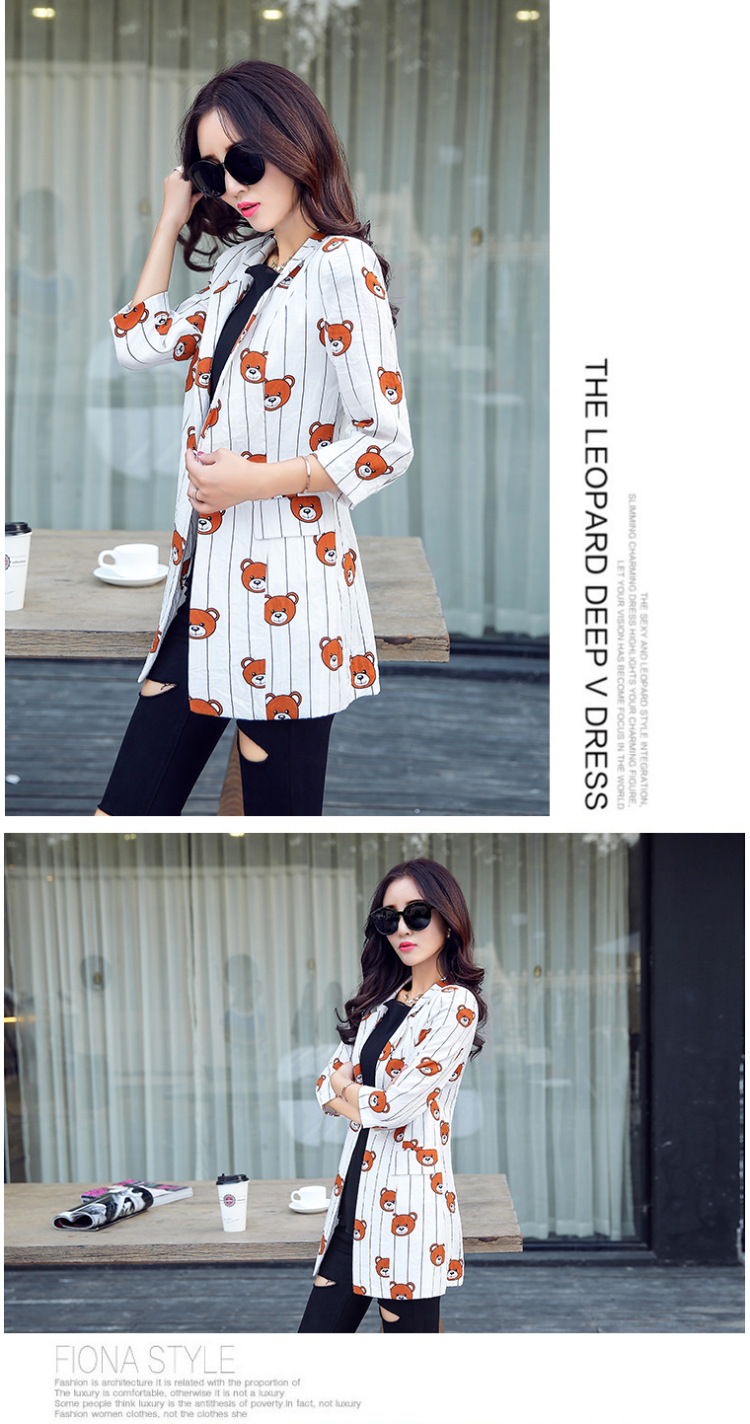 皇厚服饰2015秋季小西装女外套春秋装新品通勤韩版修身九分袖纯色小西服 白色 XL