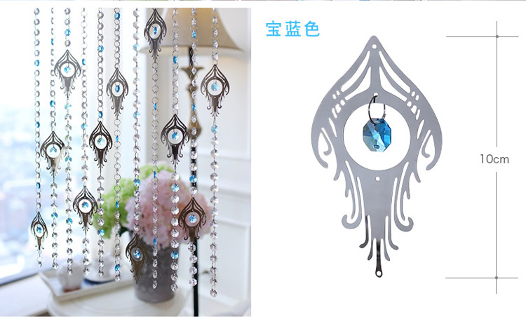 
                                        漫倾（MQ）三角条 水晶珠帘玄关隔断大型工程客厅装饰帘吧台酒柜鞋柜成品玻璃帘珠帘屏风帘 款式十                