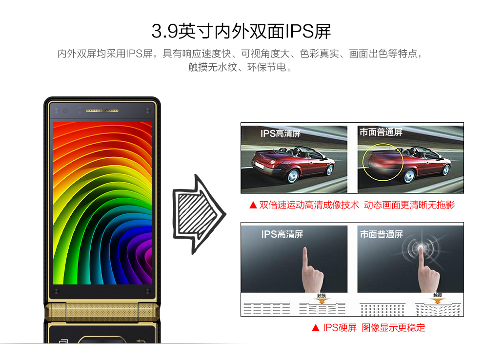 优思（Uniscope）U W2015 电信4G翻盖手机 双卡双待 银色