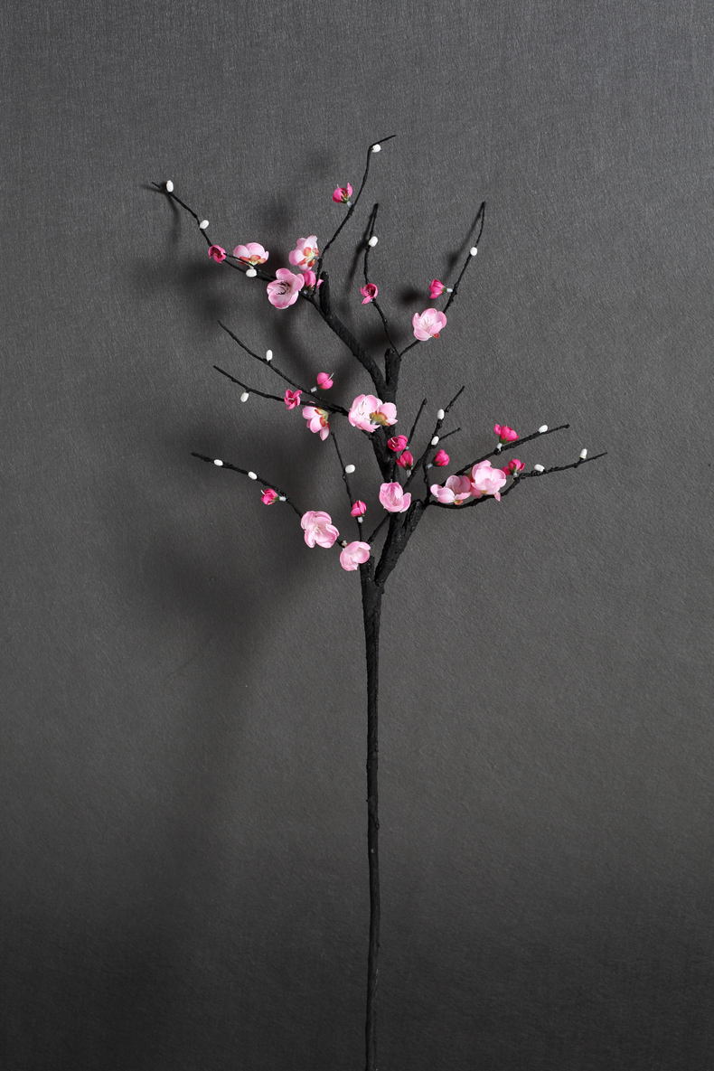 天喜瓷缘 时尚仿真梅花枝桃花腊梅仿真花假花绢花家居摆件 玄关电视