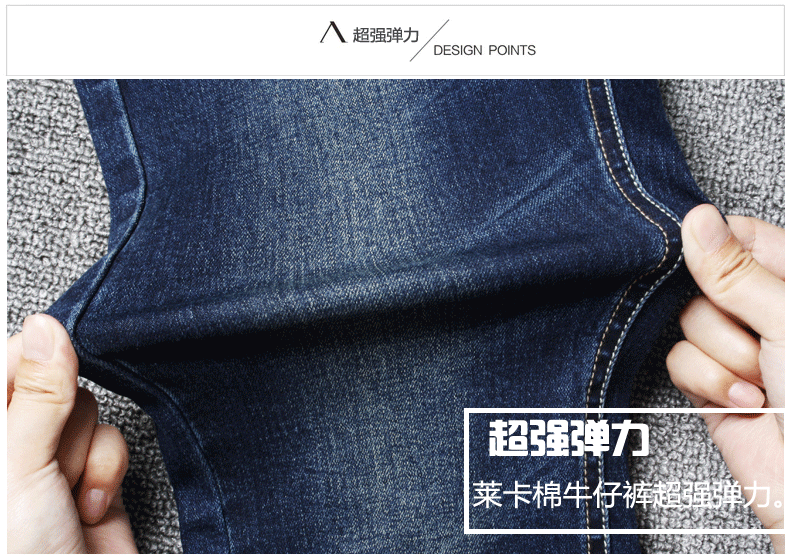 
                                        紫伶语 牛仔裤女小脚韩版新款弹力修身高腰铅笔裤长裤子2018春装新款 深蓝色 单裤 28码                