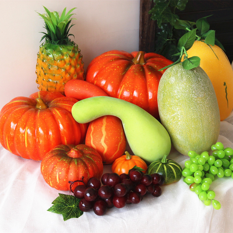 仿真水果蔬菜模型套装摄影道具家居摆件饭店装饰哈密瓜南瓜果蔬菜 26