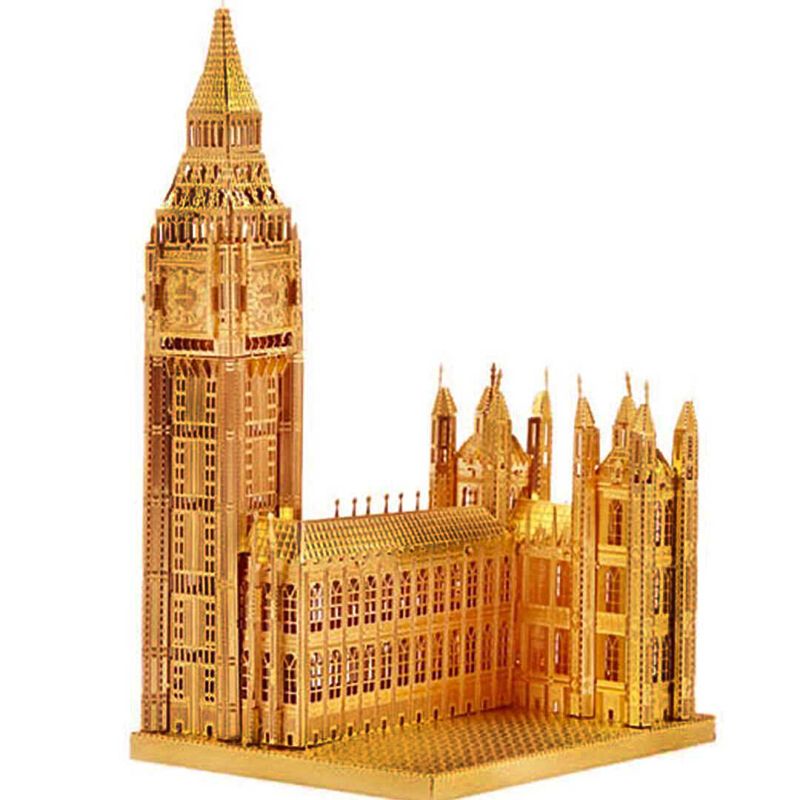 适用于定制3d金属立体拼装拼插模型玩具拼图diy创意礼物世界建筑模型