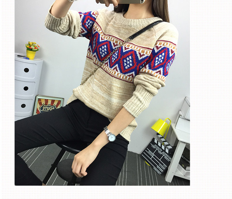 安陌ANMO 2015新款套头毛衣针织衫秋冬女装上衣冬季厚外套秋装学生6191 6250白色 均码