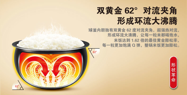 苏泊尔球釜电饭煲智能预约可视窗 4升40FZ16Q