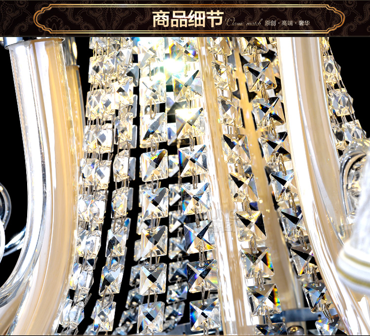 
                                        尊阁欧式原创水晶灯LED水晶吸顶灯148客厅灯卧室灯圆形灯具灯饰 标准版 5头                