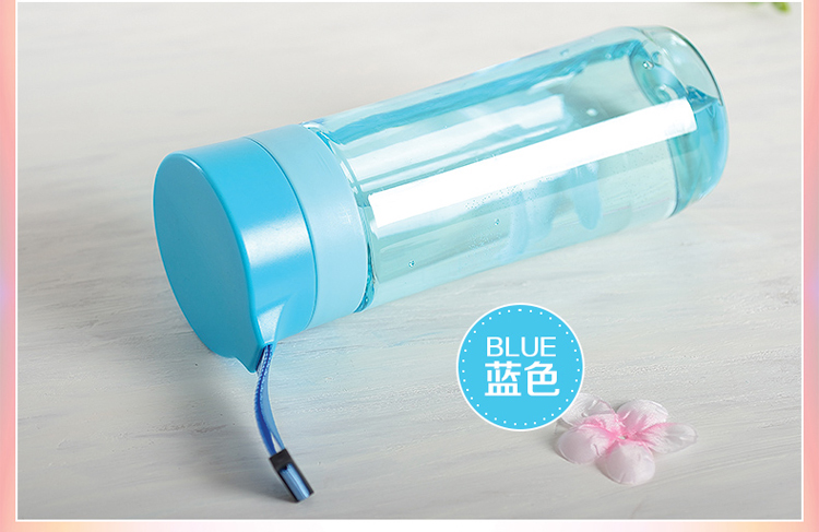 
                                                            富光随手杯 爵士系列水杯 太空杯情侣杯 创意便携塑料水杯杯子 带茶隔 蓝色 500ml                