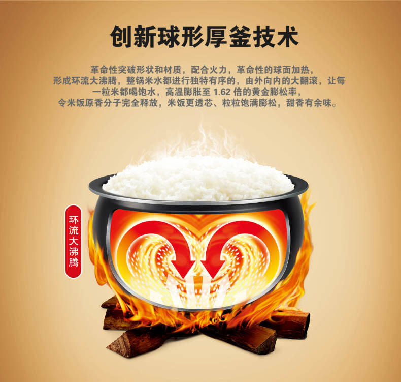 苏泊尔球釜电饭煲智能预约可视窗 4升40FZ16Q