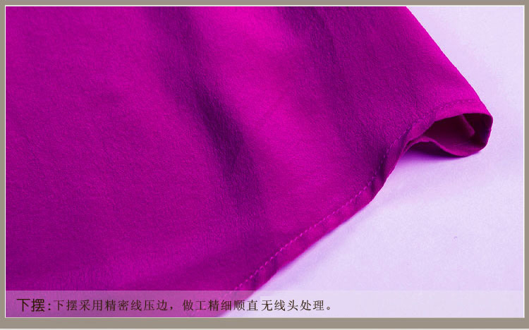 苏格曼2016春夏季新款女装OL通勤翻领长袖真丝衬衫女R850 蓝色 XXL
