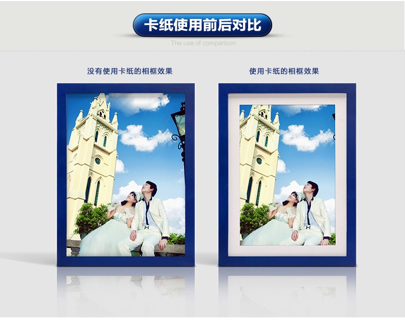 
                                        古笛（GUDI） 欧式相框摆台创意相架6寸7寸8寸10寸儿童像框复古美式 蓝金缕 10寸                