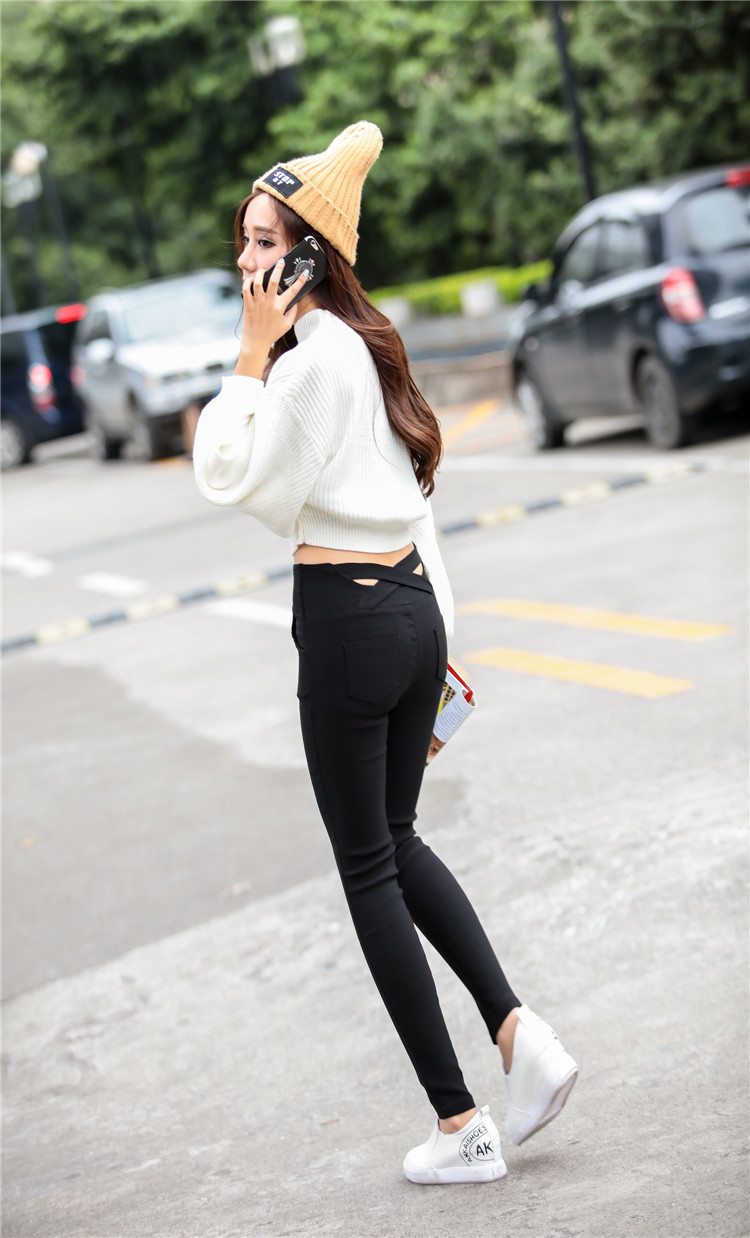 爱情俏秋冬加绒弹力小脚裤高腰显瘦打底裤外穿长裤铅笔裤女裤1332