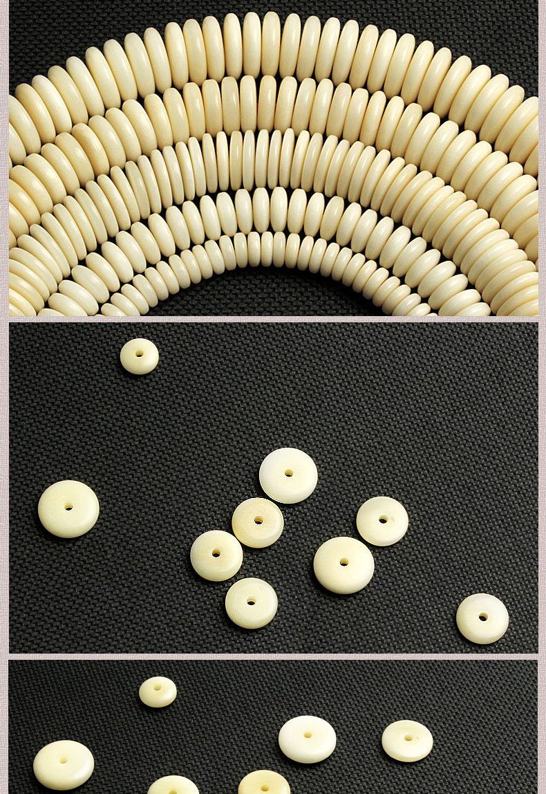 象牙果原果隔片垫片仿象牙手链手串6~12mm星月金刚菩提佛珠配件 直径