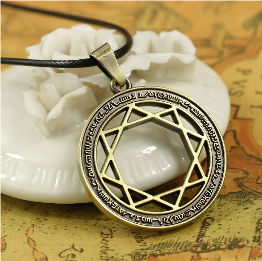 狼族动漫 动漫周边 魔笛magi 八芒星法阵标志 项链吊坠 cosplay 古铜