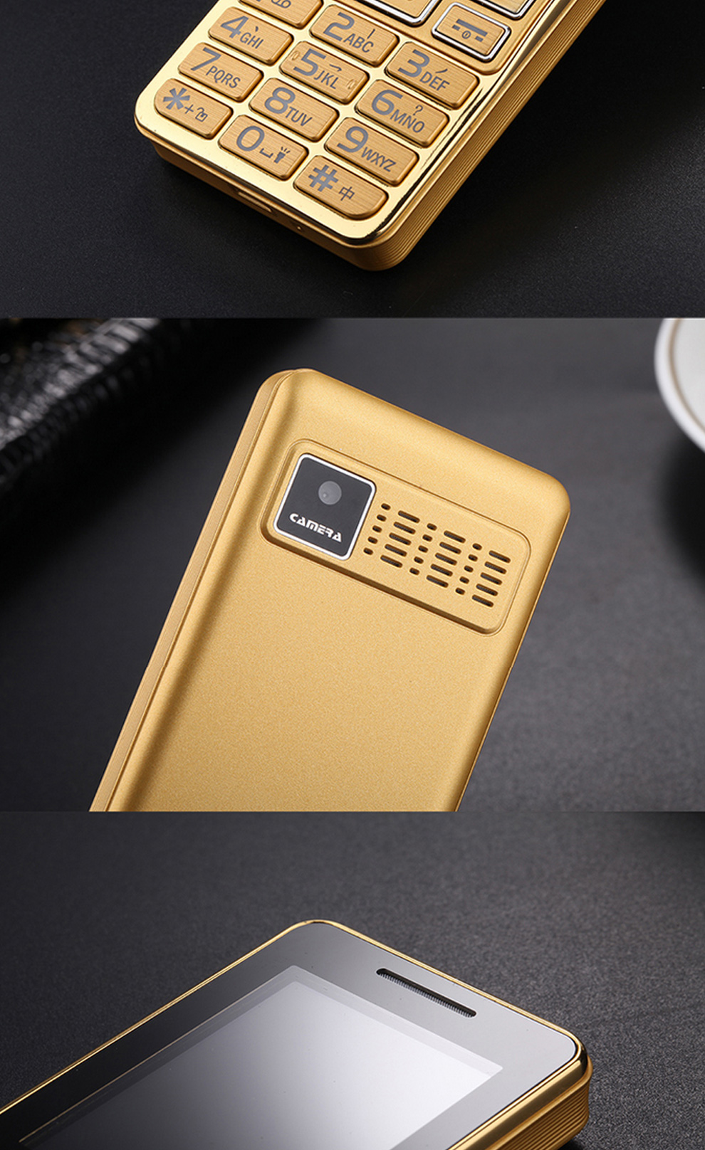 海尔（Haier）M319 移动/联通2G 老人手机 樽金