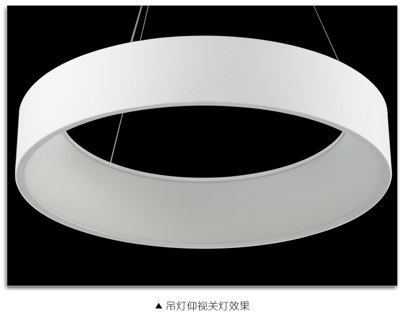 诗美 现代简约led餐厅吊灯客厅吊灯创意个性卧室饭厅吧台北欧吊灯 白色45CM-LED-27W暖光