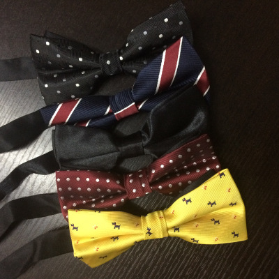 九月男装*韩版时尚绅士领结 男士纯色结婚礼派对百搭小领结潮男式领带