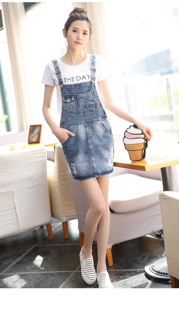 依芝宣2016早春新款开叉牛仔裙短裙半身裙 蓝色 s【图片 价格 品牌 报