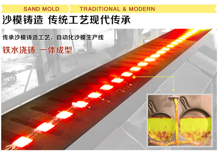 Lodge洛极美国进口碳素钢38cm平底煎锅双耳大炒锅CRS15