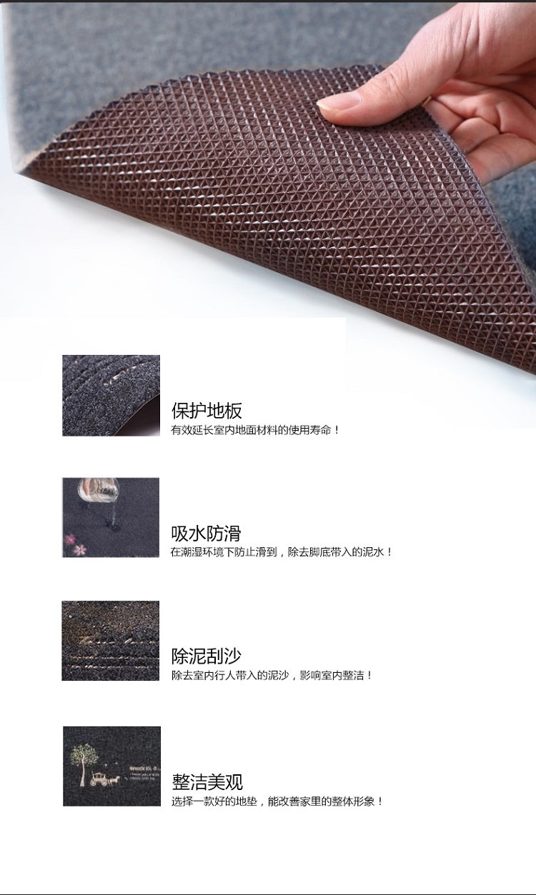 
                                        半岛良品 地垫门垫进门脚垫入户厨房门厅卧室卫浴吸水防滑垫子 支持定制定做 大红猪猪 40*60CM                