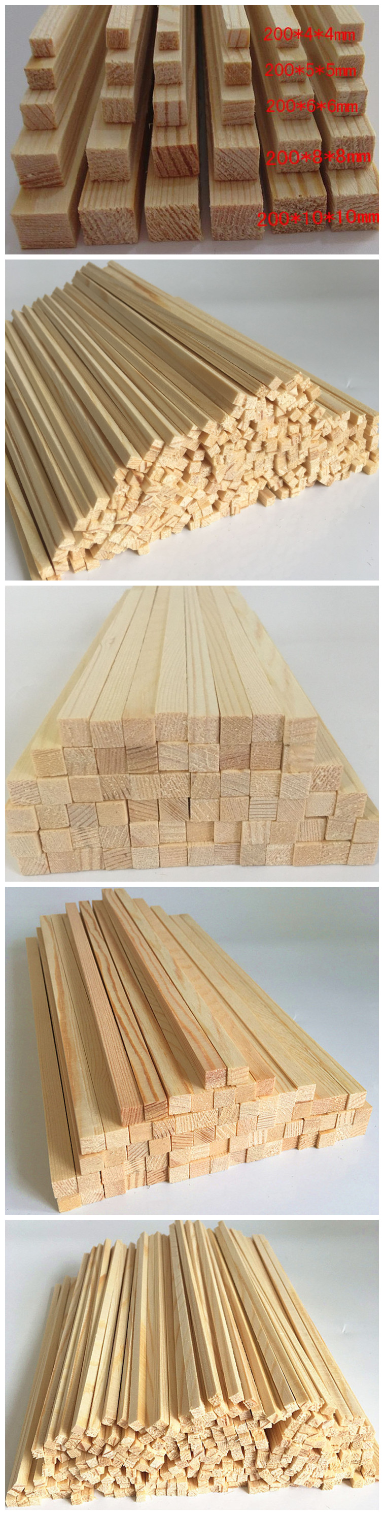 diy手工建筑模型材料松木方木棒方木条方木棒方木30010毫米26支